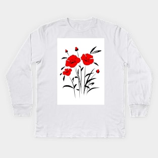 Poppies Kids Long Sleeve T-Shirt